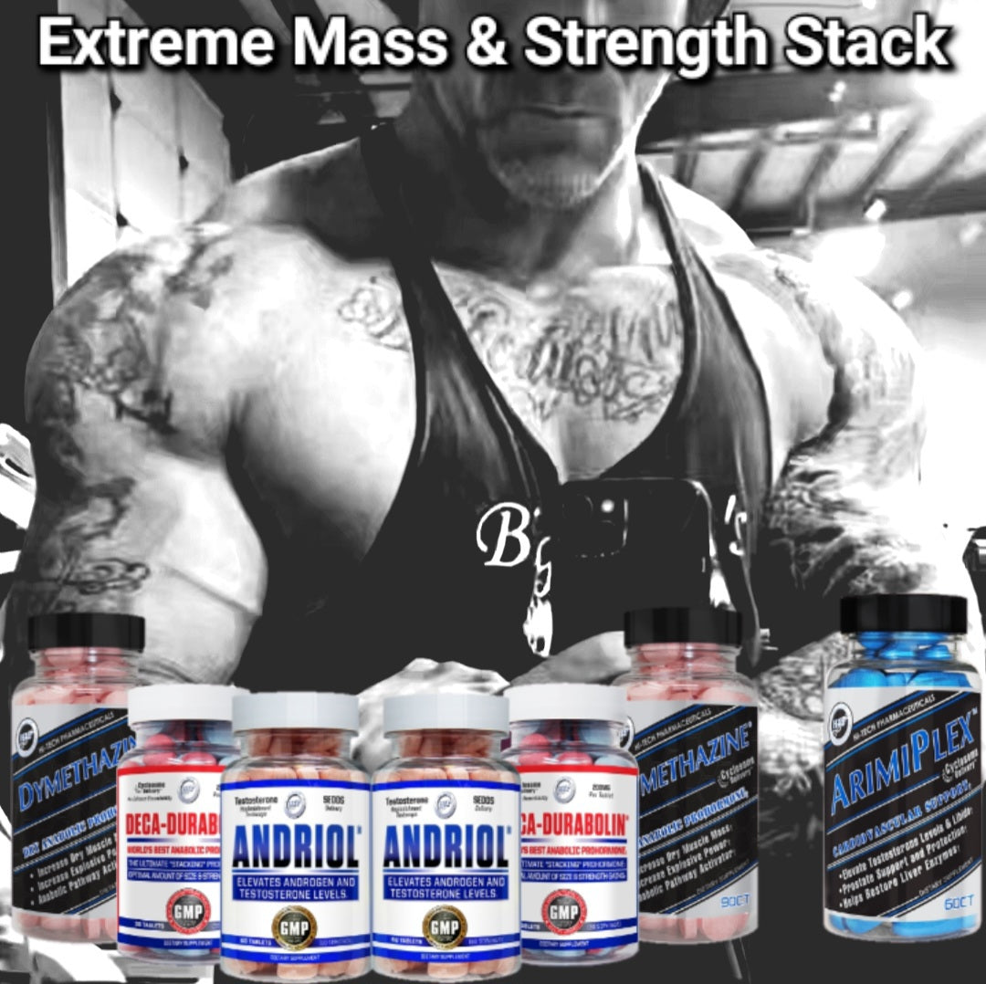 EXTREME LEAN MASS & STRENGTH PROHORMONE STACK + FREE PCT.