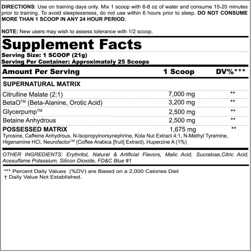 BZRK PreWorkout by Black Magic Supply