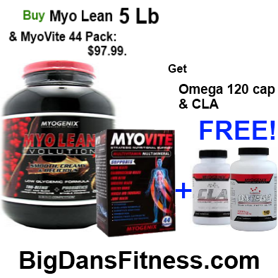 5Lb Myo Lean Evolution and Myovite get FREE Omaga and FREE CLA