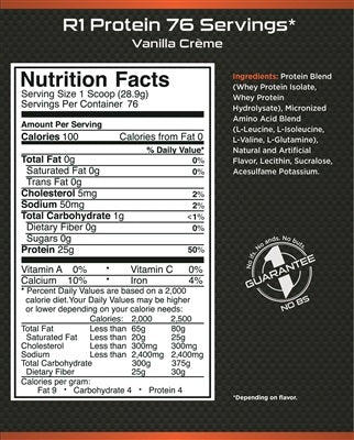 Rule one Proteins, R1 Protein Isolate, Hydrolysate, 5Lb