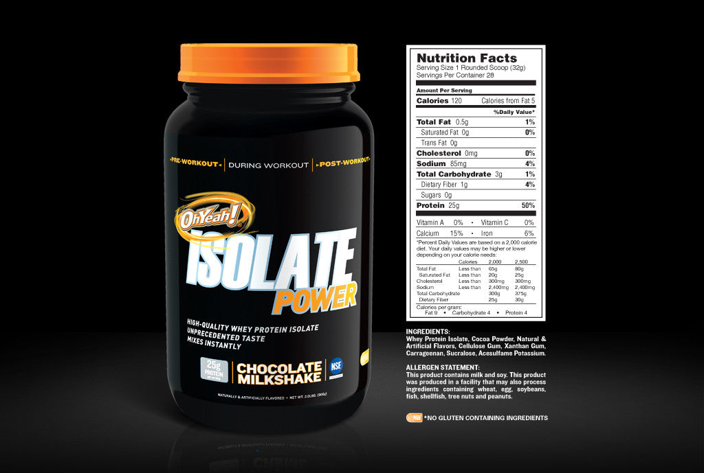 Oh Yeah! Isolate Power 4 lbs, 62 serv., On Sale