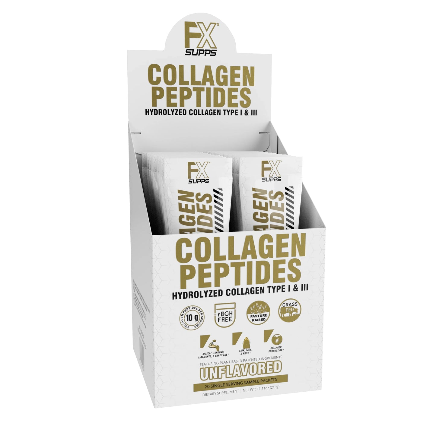 Collagen Peptide Single Serving Sticks: Unflavored - 20 Pack