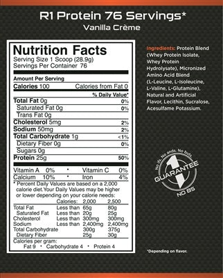Rule one Proteins, Natural R1 Protein Isolate, Hydrolysate, 2Lb