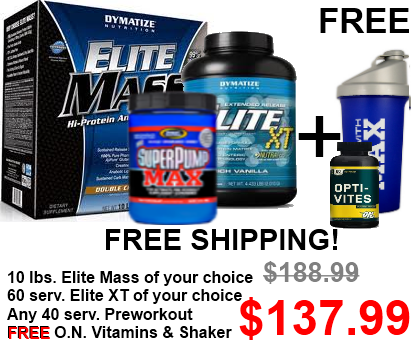Elite Stack+ FREE Pre Workout, FREE Shaker and FREE Shipping