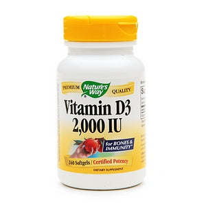Vitamin D3 2,000 IU,  Nature's way, 120 softgels